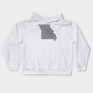 Missouri Map Design Kids Hoodie